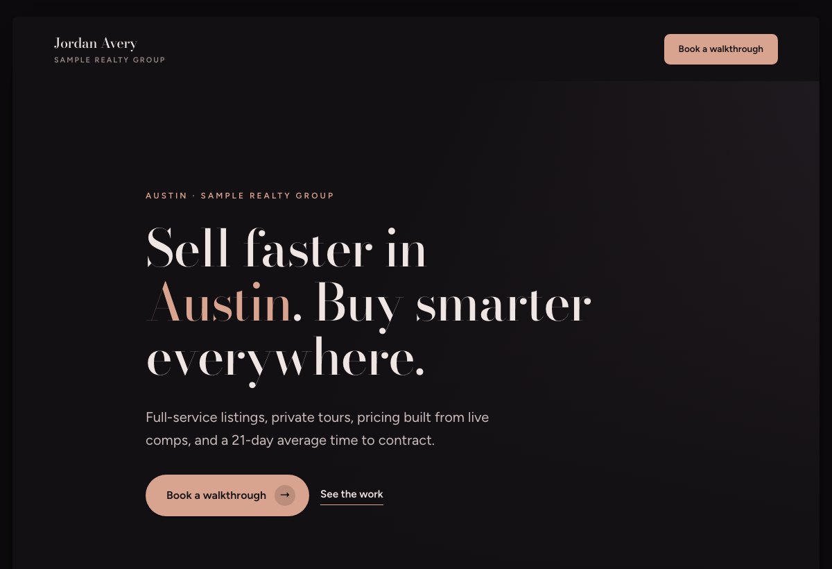 Champagne Noir example website